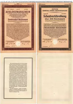 Банкнота 200 марок Веймарской республики 1926 года Облигация