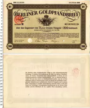 Банкнота 200 марок Веймарской республики 1935 года Облигация