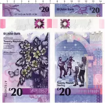 Банкнота 20 фунтов Северной Ирландии 2019 года