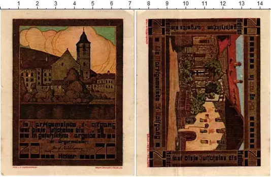 Банкнота 20 геллеров Австрии 1920 года Санкт-Вольфганг-им-Зальцкаммергут