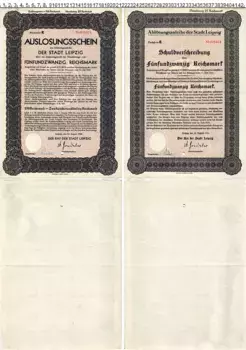 Банкнота 25 марок Веймарской республики 1930 года Облигация