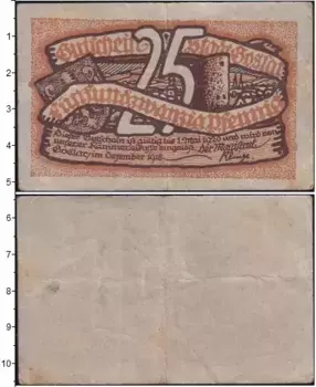Банкнота 25 пфеннигов Германия : Нотгельды 1920 года