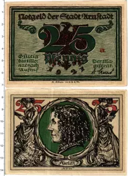 Банкнота 25 пфеннигов Германия : Нотгельды 1921 года Арнштадт