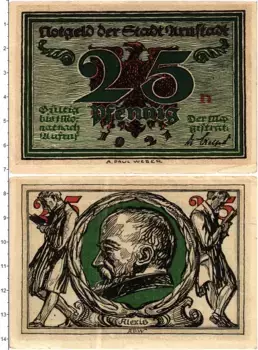 Банкнота 25 пфеннигов Германия : Нотгельды 1921 года Арнштадт