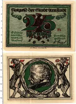 Банкнота 25 пфеннигов Германия : Нотгельды 1921 года Арнштадт
