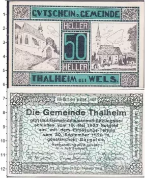 Банкнота 50 геллеров Германия : Нотгельды 1920 года