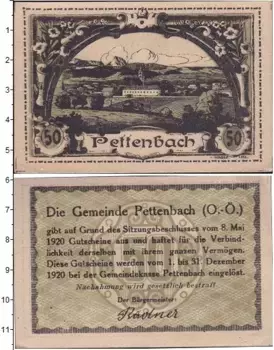 Банкнота 50 геллеров Германия : Нотгельды 1920 года