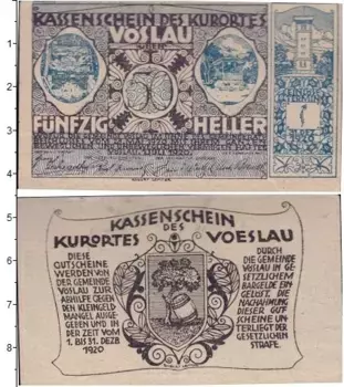 Банкнота 50 геллеров Германия : Нотгельды 1920 года