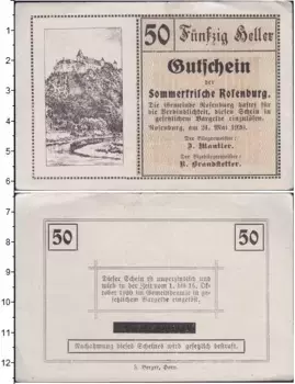 Банкнота 50 геллеров Германия : Нотгельды 1920 года