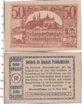 Банкнота 50 геллеров Германия : Нотгельды 1920 года