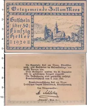 Банкнота 50 геллеров Германия : Нотгельды 1920 года