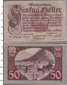 Банкнота 50 геллеров Германия : Нотгельды 1920 года