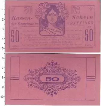 Банкнота 50 геллеров Германия : Нотгельды
