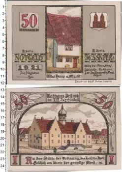 Банкнота 50 пфеннигов Германия : Нотгельды 1921 года