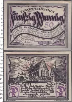 Банкнота 50 пфеннигов Германия : Нотгельды 1921 года Выпуск 1 сентября 1921 г