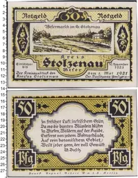 Банкнота 50 пфеннигов Германия : Нотгельды 1921 года