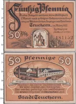 Банкнота 50 пфеннигов Германия : Нотгельды 1921 года