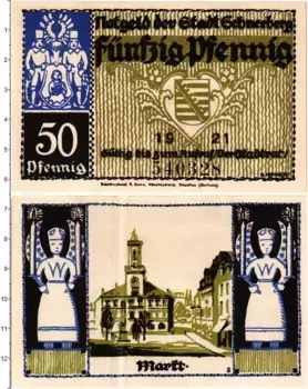 Банкнота 50 пфеннигов Германия : Нотгельды 1921 года Генеберг