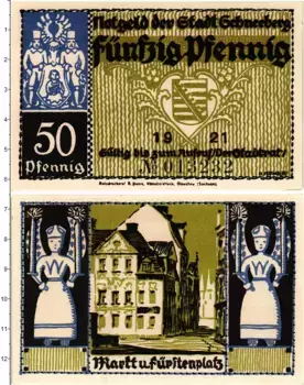 Банкнота 50 пфеннигов Германия : Нотгельды 1921 года Шнеберг