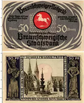 Банкнота 50 пфеннигов Германия : Нотгельды 1923 года Брауншвейг