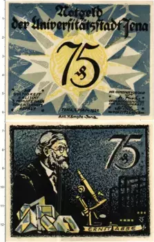 Банкнота 75 пфеннигов Германия : Нотгельды 1921 года Йена