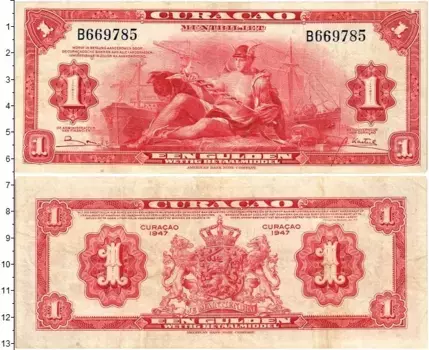 Банкнота гульден Кюрасао 1947 года