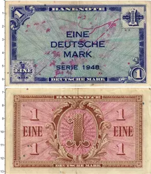 Банкнота марка ФРГ 1948 года