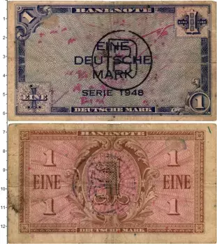 Банкнота марка ФРГ 1948 года В