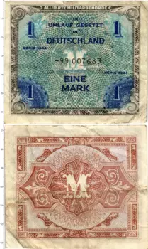 Банкнота марка Германии 1944 года Союзная оккупация