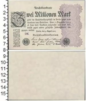 Банкнота 2000000 марок Веймарской республики 1923 года