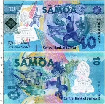 Банкнота 10 тала Самоа 2019 года Пластик XVI Тихоокеанские игры