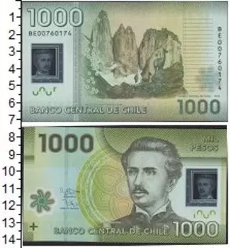 Банкнота 1000 песо Чили 2010 года Пластик