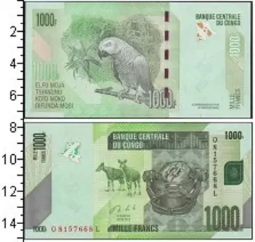 Банкнота 1000 франков Конго 2013 года