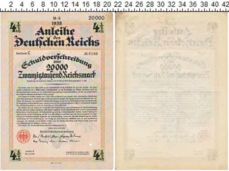 Банкнота 200000 марок Веймарской республики 1935 года
