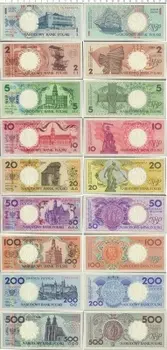 Банкнота Польские города Польши 1990 года `Набор пробных банкнот серии ``Польские города``: 1 злотый - Гдыня, 2 злотых - Катовице, 5 злотых - Замосць, 10 злотых - Варшава, 20 злотых - Гданьск, 50 злотых - Вроцлав, 100 злотых - Познань, 200 злотых - Краков, 500 злотых - Гнезно