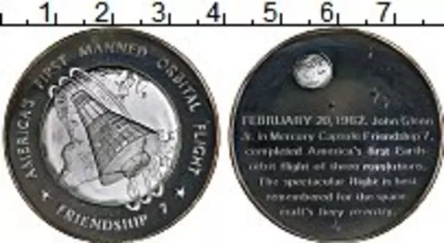 Медаль Америки Серебро Космос, FRIENDSHIP 7