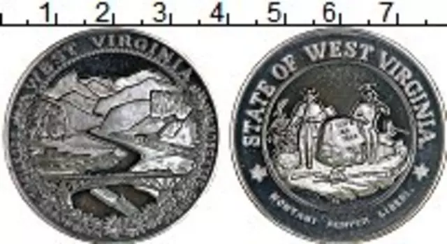 Медаль Америки Серебро Западная Вирджиния