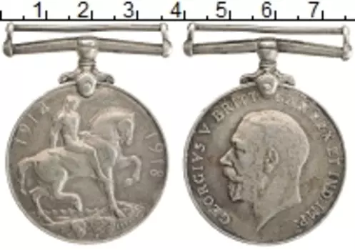 Медаль Англии 1913 года Серебро Георг V