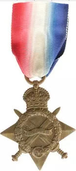 Медаль Англии 1916 года Бронза Медаль Первой Мировой войны 1914-1915 года
