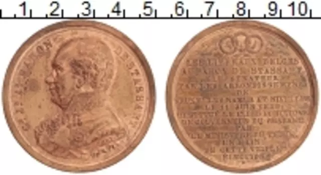 Медаль Бельгии 1839 года Бронза Барон де Стассарт