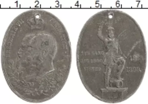 Медаль Дании 1898 года Олово 50 лет с начала Датско-прусской войны