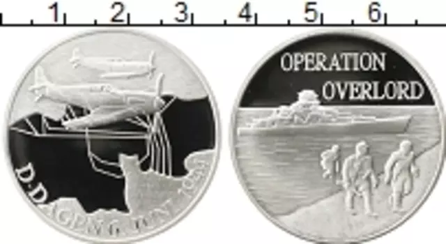 Медаль Европы Посеребрение Операция Оверлорд