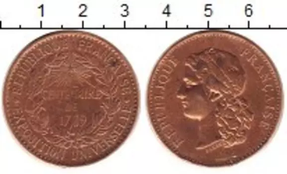 Медаль Франции 1789 года Бронза Всемирная выставка
