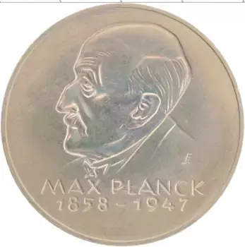 Медаль ГДР 1972 года Медно-никель Макс Планк