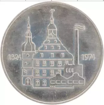 Медаль ГДР 1974 года Медно-никель 550 лет Хильдбургхаусену