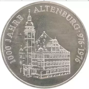 Медаль ГДР 1976 года Медно-никель 1000 лет Альтенбургу