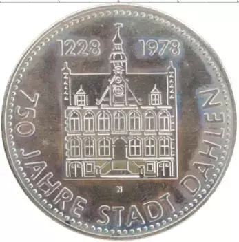 Медаль ГДР 1978 года Медно-никель 750 лет Дахлен