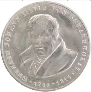 Медаль ГДР 1979 года Медно-никель Герхард Йохан Давид