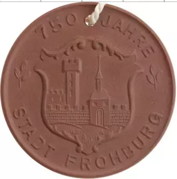 Медаль ГДР 1983 года Фарфор 750 лет Фронбургу