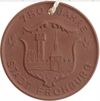 Медаль ГДР 1983 года Фарфор 750 лет Фронбургу